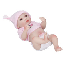 Realistic Silicone Baby Girl Doll 28cm Waterproof Toy for Ages 3+