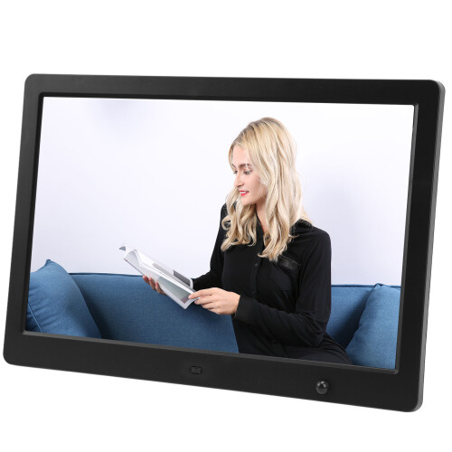 Digital Picture Frame with HD IPS Touchscreen WiFi Frameo App Auto-Rotate Function Wall Mountable Design Image Preview Function Supports SD Card and 1