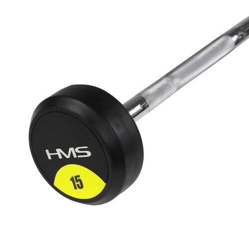 25 kg gummibelagd skivstång - curled, gymutrustning 1