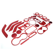 28pcs Interior Trim Kit for Jeep Wrangler JK JKU 2011-2018 Red