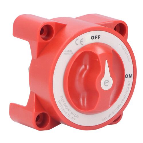 Continuous Rating Battery Switch350A Ignition Protected Marine Battery Switch Universal Compatibility Easy Installation Silver Plated Copper Studs 2
