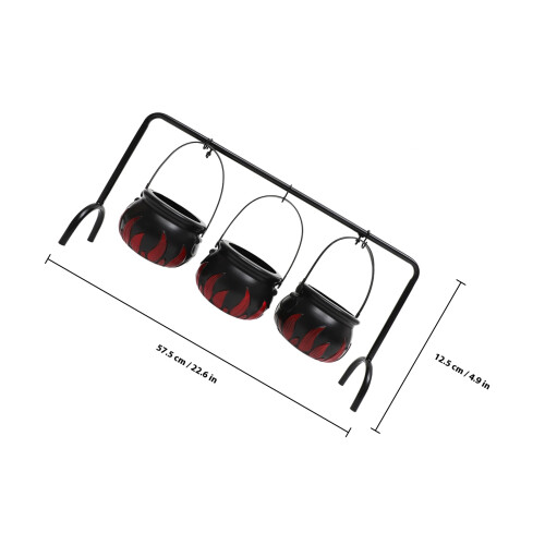 1 Set Portable Candy Basket Black Plastic For  Party 1