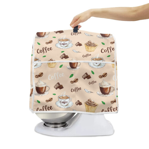 Capa lavável para batedeira de pedestal com bolsos e alça, compatível com batedeiras de 4,5 a 5 litros. 2