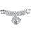 Women's Sterling Silver Beads Bangle Bracelet with Open 3