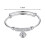 Women's Sterling Silver Beads Bangle Bracelet with Open 4