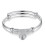 Women's Sterling Silver Beads Bangle Bracelet with Open 5