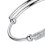 Women's Sterling Silver Beads Bangle Bracelet with Open 6