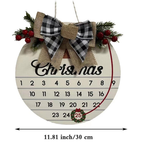 Calendrier de l'Avent en bois réutilisable - 24 jours 2