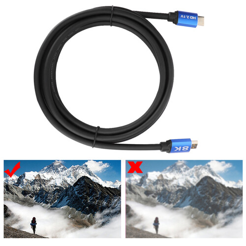 Καλώδιο HDMI 48Gbps8K120Hz4K60Hz Επιχρυσωμένες υποδοχές Συμβατό με παλαιότερες 1