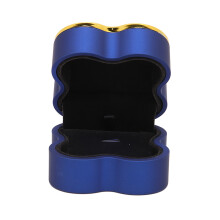 Lighted Pendant Jewelry Gift Box in Navy Blue Elegant Display Case for Weddings