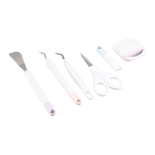 Multi Purpose Craft Weeding Tools Set Precision Craft Vinyl Tools Hook Weeder Reverse Grip Tweezers Scraper Spatula Micro Tip Blade Scissors Complete 1