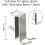Handdukskrok över duschdörren, silver, 2-pack 2