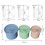 Moules à glaçons en silicone, lot de 3 moules cylindriques creux. 3