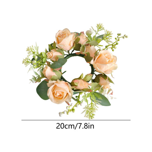 Rozenring kaarsenhouderkrans – 20 cm 2