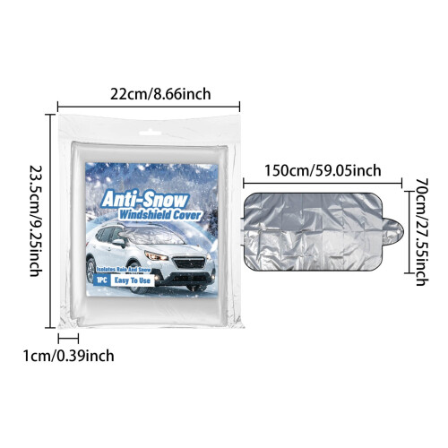Antis-Snow Windshield Cover Universal Durable Coated Fabric 1