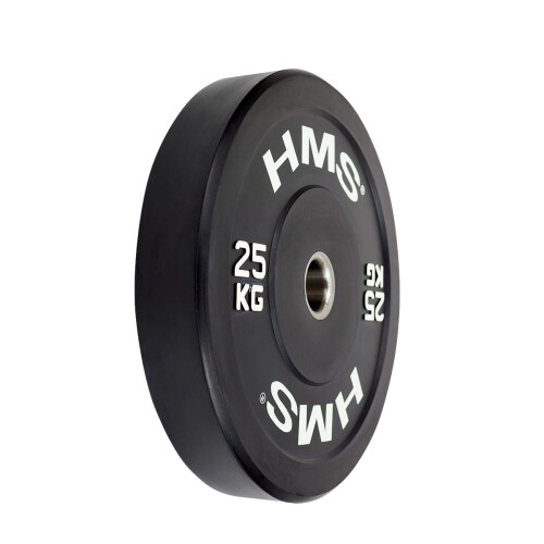 25 kg schwarze olympische Stoßfängerplatte 1