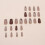 24x Glittering Press On Nail Grid Ψεύτικο Νύχι Πλήρης Κάλυψη Τεχνητό Νύχι 6