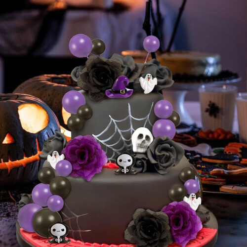 44-delt gotisk Halloween kagetoppersæt 1