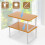 Worgeous 2 Pcs Kitchen Storage Rack Expandable Display Risers Shelves Beige 3
