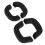 Pot Handle Cover Black Silicone 4Pcs 3.5x1.6x0.8in 5