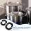 Pot Handle Cover Black Silicone 4Pcs 3.5x1.6x0.8in 6