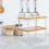 Worgeous 2 Pcs Kitchen Storage Rack Expandable Display Risers Shelves Beige 8