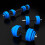 Verstelbare rubberen halters, 30 kg, inclusief stang 2