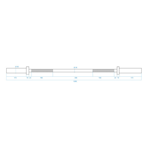 Olympic Barbell 160 cm with Lock Jaw Collars 1