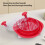 Red Manual Chicken Shredder with Suction Base, Multi-Purpose Meat & Vegetable Shredding Tool 4