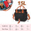 Sac à lunch isotherme noir grand format, étanche et ajustable 3