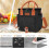 Sac à lunch isotherme noir grand format, étanche et ajustable 6