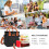Sac à lunch isotherme noir grand format, étanche et ajustable 7