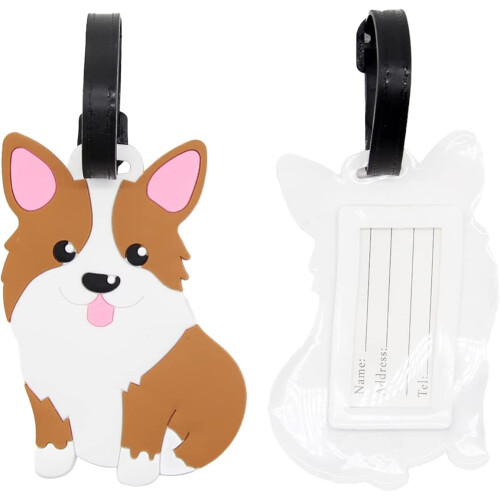 Corgi silikon bagasjelapper, 2-pakning 1