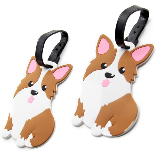 Corgi silikon bagasjelapper, 2-pakning 2