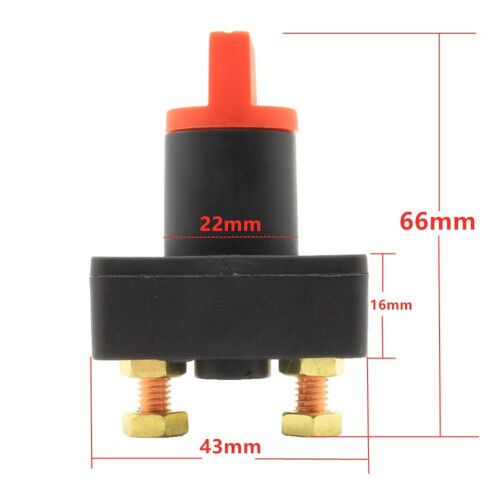 Mini Portable Waterproof 12V 100A Battery Isolator Disconnect Cut Off Switch 1