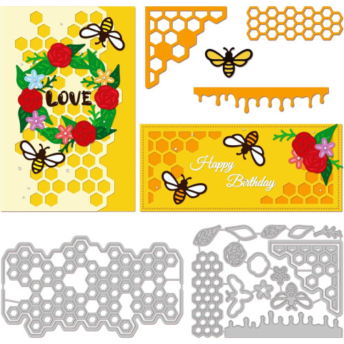 Beehive Corner Cutting Dies Set 2 pcs 15 pieces 1