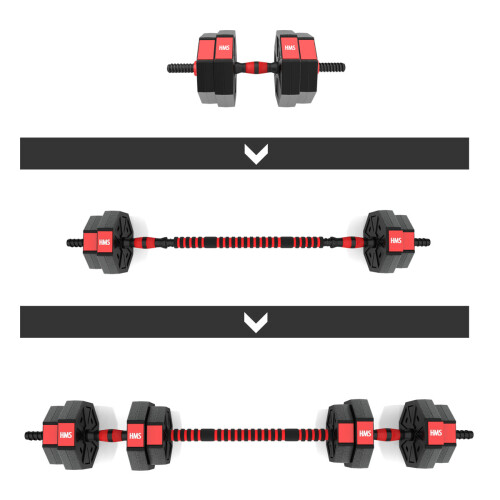 Ensemble d'haltères et de barres composites de 15 kg 2