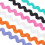 10Yards Φωτεινό Ροζ Rick Rack Trim20-34mm, Ζιγκ Ζαγκ Κυματιστό Κρόσσι για DIY, Ράψιμο, 8