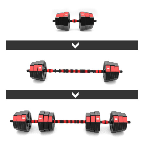 Set di manubri e bilanciere compositi da 20 kg 2