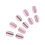 24 Pcs Short Square Simple Acrylic False Nails Glittering Artificial Nails Flowers on Nails 3