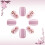 24 Pcs Short Square Simple Acrylic False Nails Glittering Artificial Nails Flowers on Nails 5