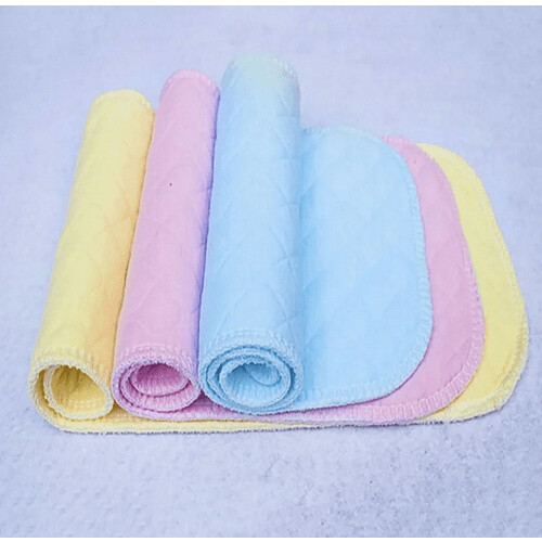 Lingettes absorbantes en coton blanc, lot de 12 2