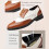Παπούτσια Wingtip για άνδρες, Oxford Derby με κορδόνια και σχέδιο Patchwork με δύο τόνους Brogue, 4