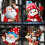 Autostickercollectie: Kerstman raamstickers 5