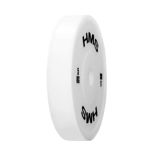 Olympiske vektskiver, 2 x 5,0 kg, hvit PE 2