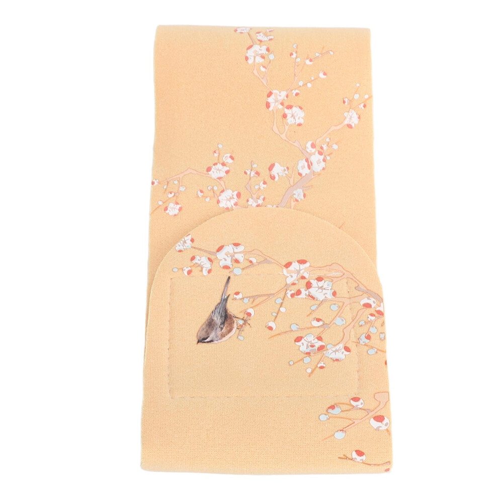 Yellow 2 Pcs Faux Suede Washable Neck Wrinkle Patches 48.8Cm X 8Cm