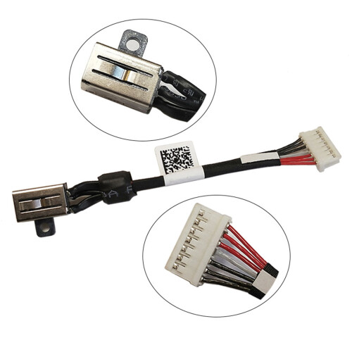 with Cable Laptop Power Socket Replacement for XPS 15 9550 9560 Black Computer Connection and Connector 1