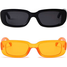 Retro-Rechteck-Sonnenbrille für Damen, trendige Großpackung, stilvolles Design, multifunktional, leicht und robust für Alltag und