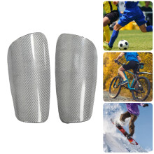 Palloni per le gambe da calcio per bambini in fibra di carbonio, leggerissimi, colore argento, attrezzatura da calcio, misura S
