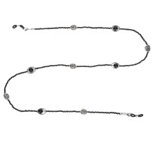 Wear Resistant Eyeglass Chain Natural Stone Material Genuine Gold Plating Prevent Glasses From Being Lost Adjustable Fit Stylish And Elegant